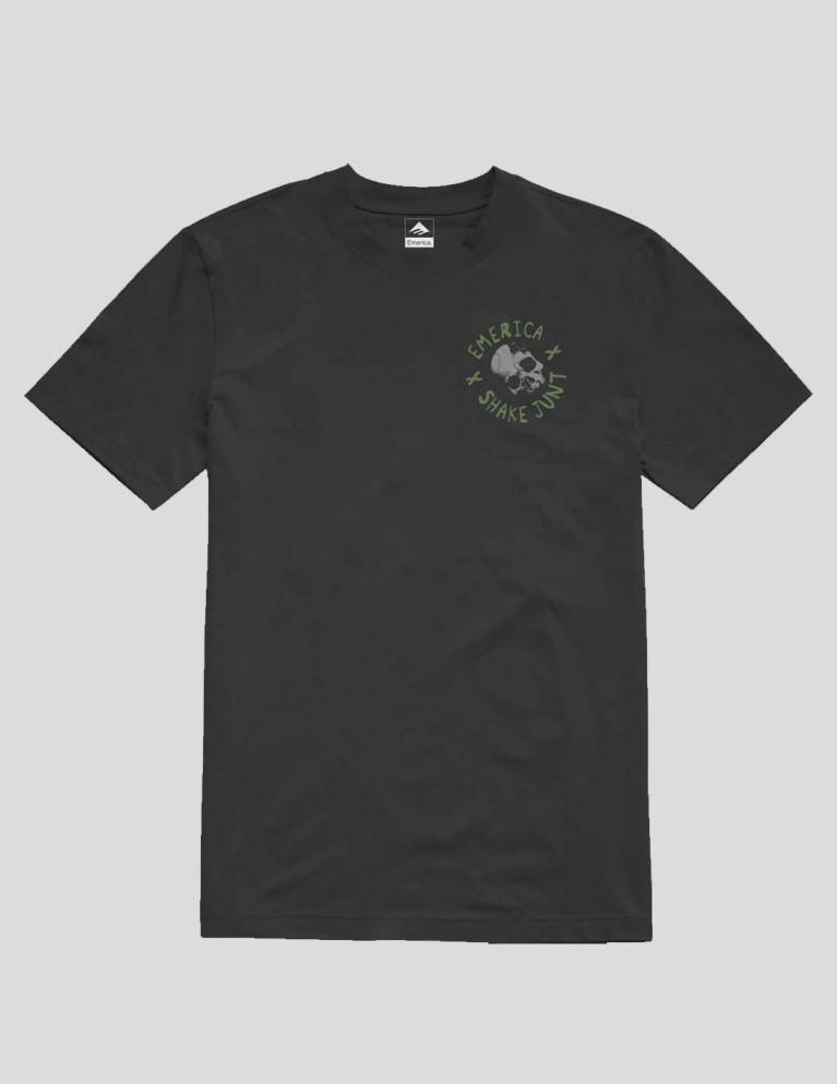 EMERICA x shake junt skull tee black